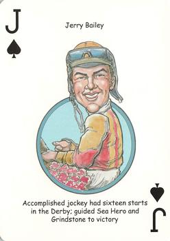 2006 Hero Decks Derby Deck Playing Cards #J♠ Jerry Bailey Front
